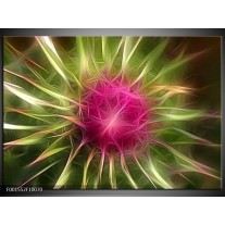 Glas schilderij Abstract | Paars, Groen, Wit 