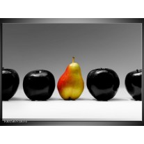 Glas schilderij Fruit | Zwart, Grijs, Rood 