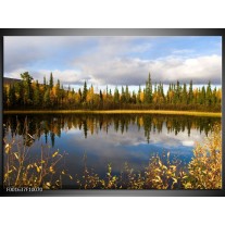 Foto canvas schilderij Natuur | Blauw, Groen, Grijs 