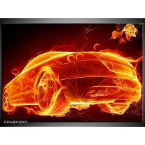 Foto canvas schilderij Auto | Goud, Rood, Geel 