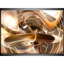 Foto canvas schilderij Abstract | Goud, Wit, Bruin 