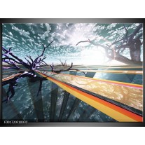 Foto canvas schilderij Abstract | Geel, Grijs, Blauw 