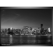 Foto canvas schilderij Stad | Grijs, Zwart, Wit 