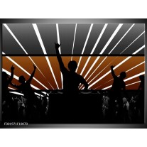 Foto canvas schilderij Muziek | Sepia, Bruin 