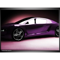 Foto canvas schilderij Auto | Paars, Zwart, Wit 