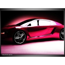 Foto canvas schilderij Auto | Roze, Zwart, Wit 