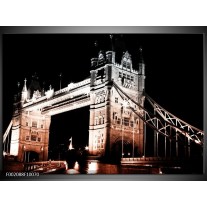 Foto canvas schilderij London | Bruin, Zwart, Wit 