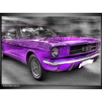 Foto canvas schilderij Mustang | Zwart, Grijs, Paars 