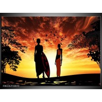 Foto canvas schilderij Natuur | Oranje, Rood, Bruin 