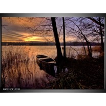 Foto canvas schilderij Natuur | Geel, Zwart, Blauw 