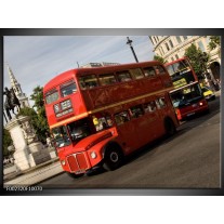 Foto canvas schilderij Engeland | Zwart, Wit, Rood 