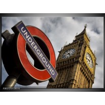 Foto canvas schilderij Engeland | Zwart, Wit, Rood 