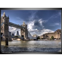 Glas schilderij Engeland | Grijs, Wit 