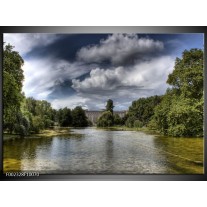 Foto canvas schilderij Natuur | Groen, Blauw, Wit 