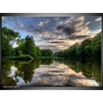 Foto canvas schilderij Natuur | Groen, Grijs, Wit 