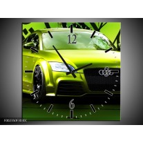 Wandklok op Canvas Audi | Kleur: Groen, Zwart | F002350C