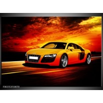 Foto canvas schilderij Audi | Geel, Oranje, Zwart 