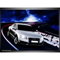 Foto canvas schilderij Audi | Grijs, Blauw, Rood 