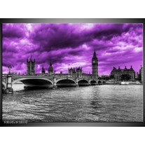 Foto canvas schilderij Londen | Paars, Grijs, Zwart 