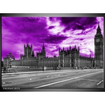 Foto canvas schilderij Londen | Paars, Grijs, Zwart 