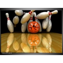 Foto canvas schilderij Bowlen | Wit, Rood, Geel 