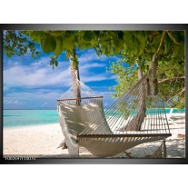 Foto canvas schilderij Vakantie | Blauw, Wit, Groen 