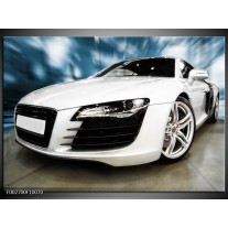 Foto canvas schilderij Audi | Zwart, Wit, Blauw 