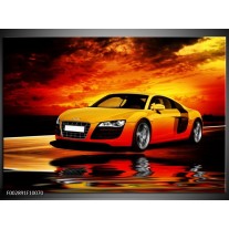 Foto canvas schilderij Audi | Oranje, Zwart, Geel 