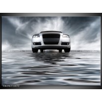 Foto canvas schilderij Auto | Grijs, Zwart, Wit 