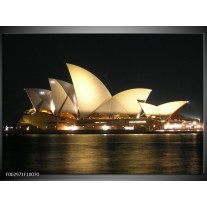 Foto canvas schilderij Sydney | Wit, Zwart, Grijs 