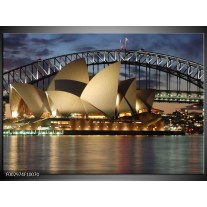 Foto canvas schilderij Sydney | Grijs, Blauw, Wit 