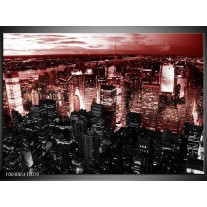 Foto canvas schilderij Modern | Rood, Zwart 