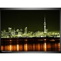 Glas schilderij Nacht | Bruin, Groen, Zwart 