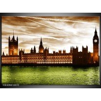 Foto canvas schilderij Londen | Groen, Bruin, Wit 