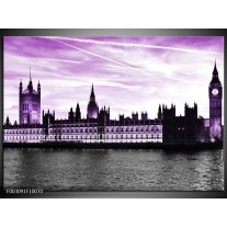 Foto canvas schilderij Londen | Paars, Zwart 