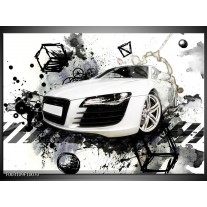 Foto canvas schilderij Audi | Wit, Zwart, Grijs 