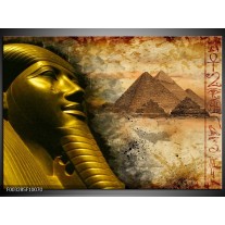 Foto canvas schilderij Egypte | Bruin, Goud, Grijs 