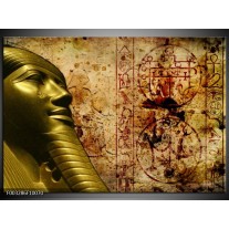 Foto canvas schilderij Egypte | Bruin, Goud, Grijs 