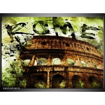 Foto canvas schilderij Rome | Groen, Bruin, Zwart 