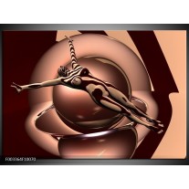 Foto canvas schilderij Abstract | Bruin, Wit 