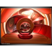 Foto canvas schilderij Abstract | Rood, Zwart, Wit 