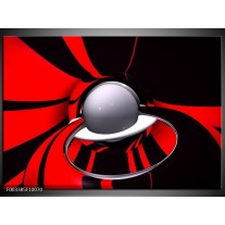 Foto canvas schilderij Abstract | Rood, Zwart, Grijs 