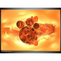 Foto canvas schilderij Abstract | Geel, Goud, Zwart 