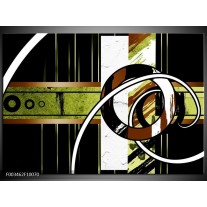 Foto canvas schilderij Abstract | Bruin, Groen, Zwart 