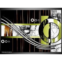 Foto canvas schilderij Abstract | Bruin, Groen, Zwart 