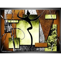 Foto canvas schilderij Abstract | Bruin, Groen, Zwart 