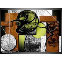 Foto canvas schilderij Abstract | Bruin, Groen, Zwart 