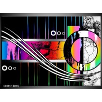 Foto canvas schilderij Abstract | Paars, Rood, Geel 