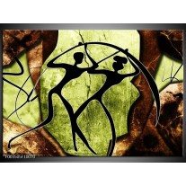 Glas schilderij Abstract | Groen, Bruin, Zwart 