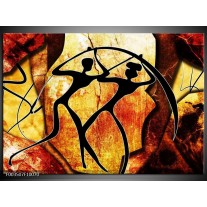 Foto canvas schilderij Abstract | Oranje, Rood, Zwart 